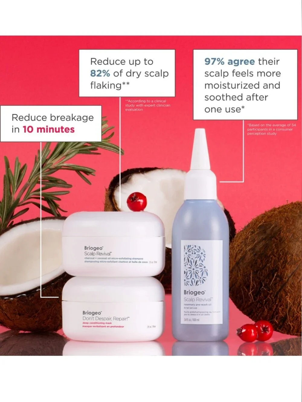 NIB Briogeo Healthy Hair Delights Set 3 Pcs Sealed